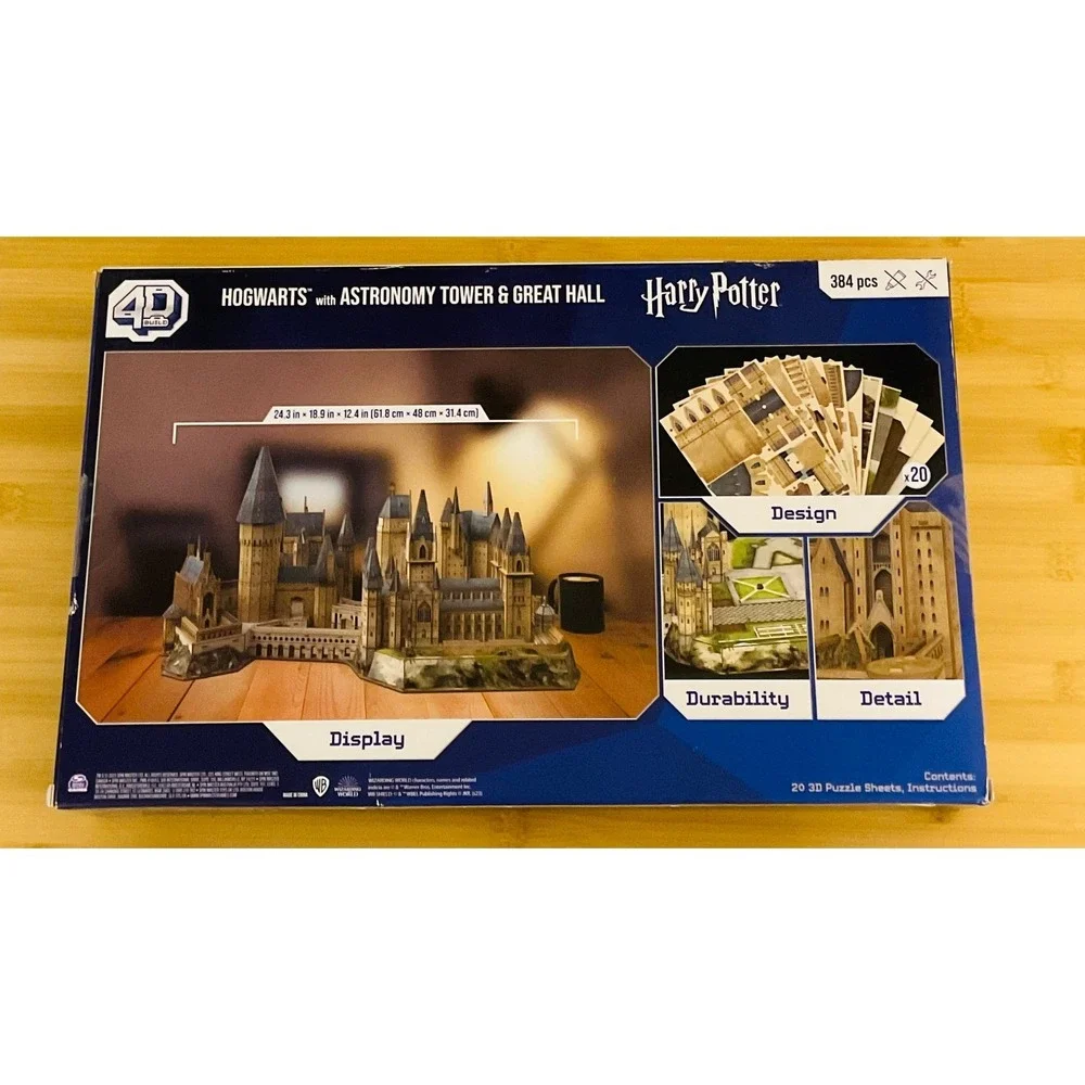 Harry Potter 4D build Hogwarts astronomy‎ tower great hall puzzle 384 pc display
